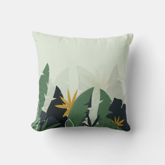 Tropische achtergrond met oerwoud planten. Palmver Kussen