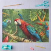 Tropische achtergrond met papegaaien Decoupage Tissuepapier (Craft)