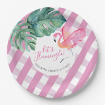 Tropische Achtertuin Verjaardag Roze Flamingo