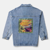 Tropische ademhalingsstralen denim jacket (Achterkant)