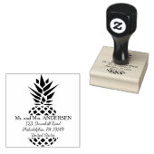 Tropische adresstempel | ananasstempel rubberstempel (Gestempeld)