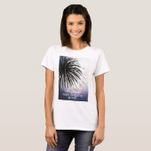 Tropische afbeelding T-shirt met voorgeblazen palm (Voorkant volledig)