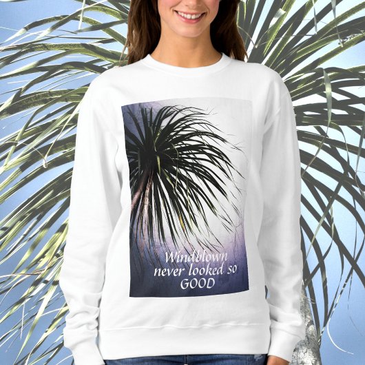 Tropische afbeelding T-shirt met voorgeblazen palm