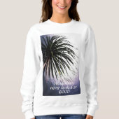 Tropische afbeelding T-shirt met voorgeblazen palm (Voorkant)