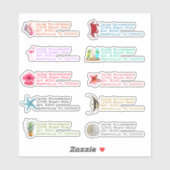 Tropische Afbeeldingen Retouradres Stickers (Vel)