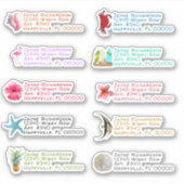 Tropische Afbeeldingen Retouradres Stickers (Voorkant)