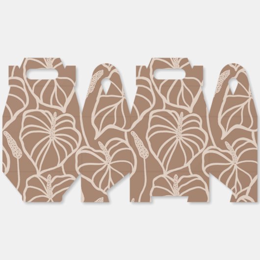 Tropische afdruk bedankdoosjes (Ongevouwen)