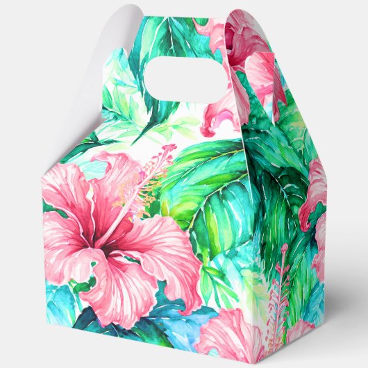 Tropische afdruk bedankdoosjes (Achterkant)