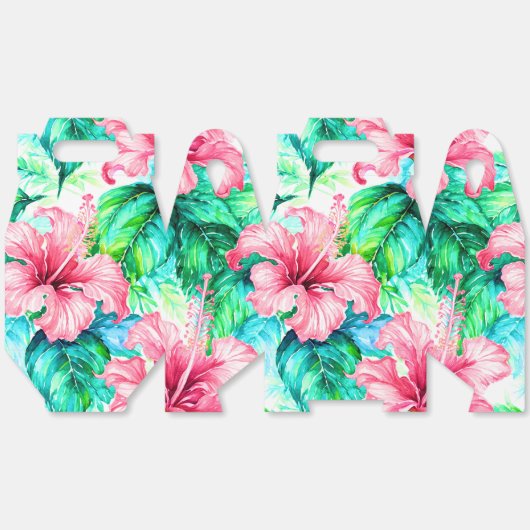 Tropische afdruk bedankdoosjes (Ongevouwen)