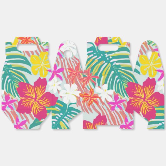 Tropische afdruk bedankdoosjes (Ongevouwen)