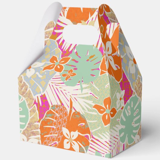 Tropische afdruk bedankdoosjes (Achterkant)