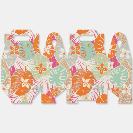 Tropische afdruk bedankdoosjes (Ongevouwen)