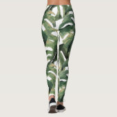 Tropische afdruk in waterverf leggings (Achterkant)