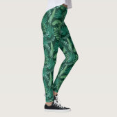 Tropische afdruk Leggings Groen (Rechts)