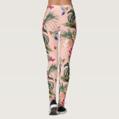 Tropische afdruk, luchtvogels, botervliegen leggings (Achterkant)
