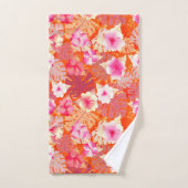 Tropische afdrukken in levend koraal bad handdoek (Handdoek)