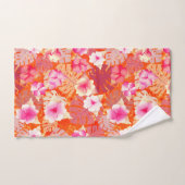 Tropische afdrukken in levend koraal bad handdoek (Handdoek)