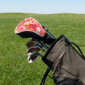 Tropische afdrukken in levend koraal golfheadcover (Insitu)