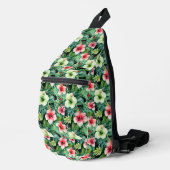 Tropische afdrukken sling bag (Rechterhoek)