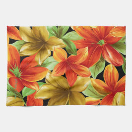 Tropische afdrukken theedoek