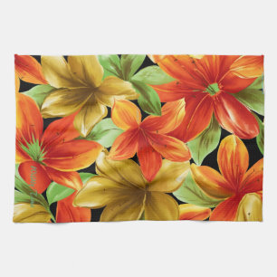 Tropische afdrukken theedoek