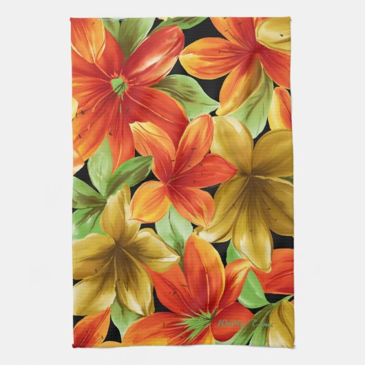 Tropische afdrukken theedoek (Verticaal)