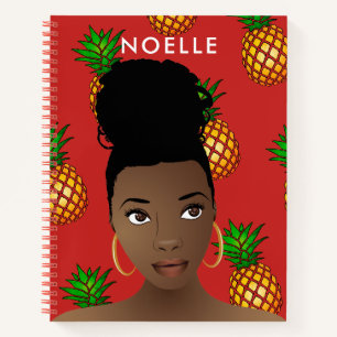 Tropische afdruktop niet-rode laptop voor ananas notitieboek