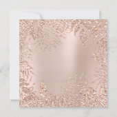 Tropische afvallen Glitter Garden Blush Roos Roze Kaart (Achterkant)