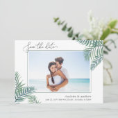 Tropische afvulfoto Sla de datumkaart op Save The Date (Staand voorkant)