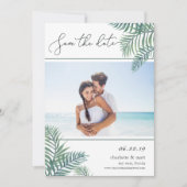 Tropische afvulfoto Sla de datumkaart op Save The Date (Voorkant)
