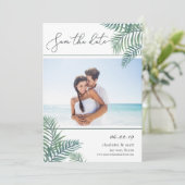 Tropische afvulfoto Sla de datumkaart op Save The Date (Staand voorkant)