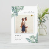 Tropische afvulfoto Sla de datumkaart op Save The Date (Staand voorkant)