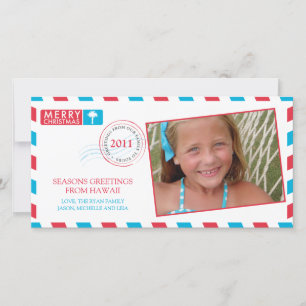 Tropische Airmail Holiday-kaart Feestdagenkaart