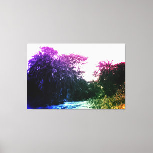 tropische alerij in de Colorful River Gallery Canvas Afdruk