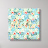 Tropische alfa hibiscus bloemig canvas afdruk (Voorkant)