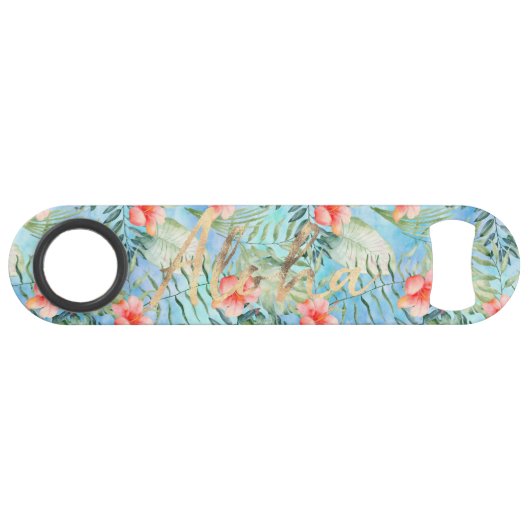 Tropische alfa hibiscus bloemig speed flessenopener (Voorkant (Horizontaal))