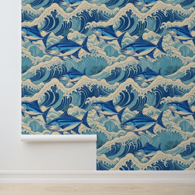 Tropische alfa print behang (Applicatie)