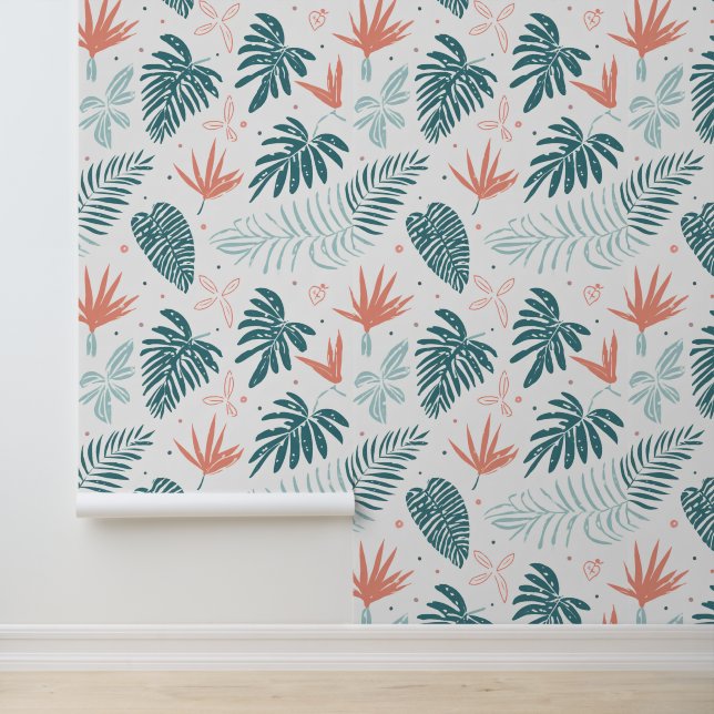 Tropische alfa print behang (Applicatie)