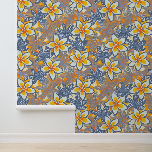 Tropische alfa print behang (Applicatie)