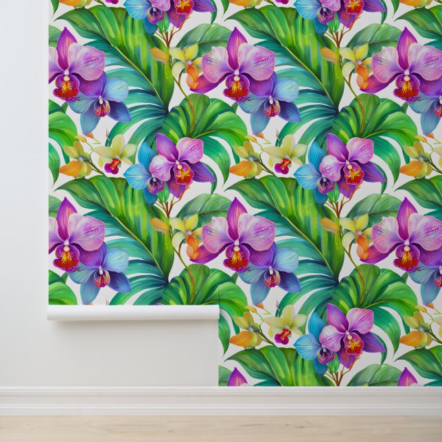 Tropische alfa print behang (Applicatie)