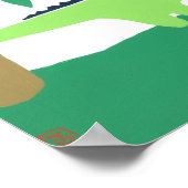 Tropische Alligator Kunst voor Kinderen, Safari Sk Poster (Hoek)