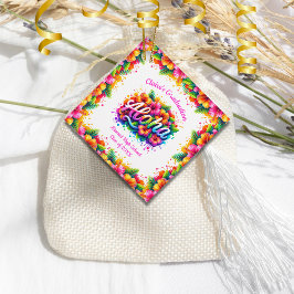 Tropische Aloha Afstudeerfeest Voorkeur Vierkante  Bedankjes Labels