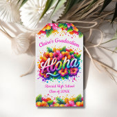 Tropische Aloha Afstuderen Cadeaulabel