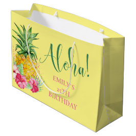Tropische Aloha-ananas Hawaii Birthday Groot Cadeauzakje