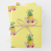 Tropische Aloha-ananas Hawaii Birthday Inpakpapier Vel (In situ)