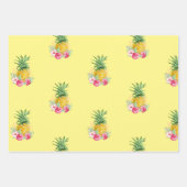 Tropische Aloha-ananas Hawaii Birthday Inpakpapier Vel (Voorkant)