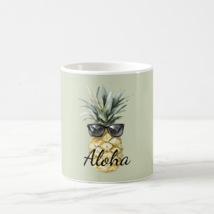 Tropische Aloha Ananas met Zonnebril Koffiemok