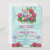 Tropische Aloha Baby Floral Baby shower Kaart (Voorkant)
