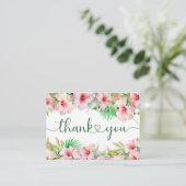 Tropische Aloha Baby shower Flat Dank u Card Informatiekaartje (Staand voorkant)