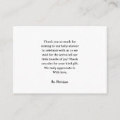 Tropische Aloha Baby shower Flat Dank u Card Informatiekaartje (Achterkant)